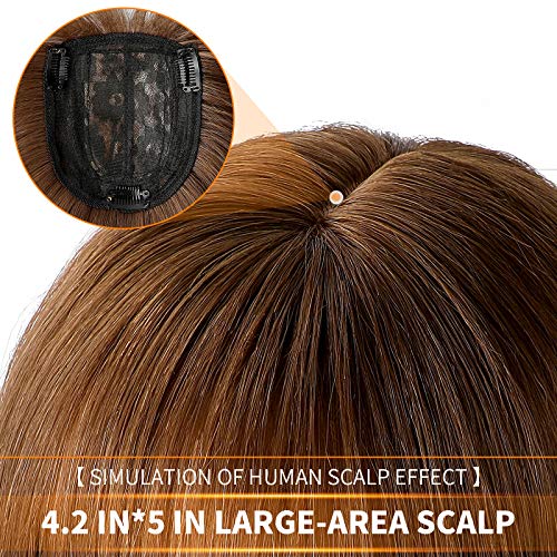 Frenda de 14 de 14 de cabelo com franja 200% de densidade de seda de seda top top