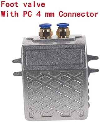 Ajuste do conector do conector pneumático Pedal Chave de pé de reinicialização automática de reinicialização automática de prata