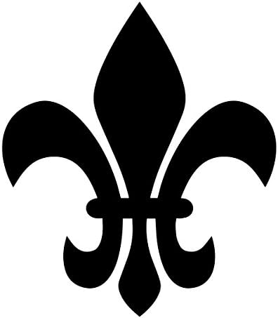 A troca maçônica Fleur de Lis Vinyl Decals - [Black] [6 polegadas]