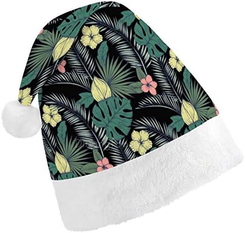 Chapéu de Papai Noel de Natal, Palmeiras tropicais Hat de Natal para adultos, Hats de Natal de Comfort Unisex Comfort