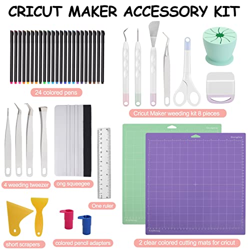 Pacote de acessórios para criador de máquinas de Cricut, compatível com a máquina de Cricut, ferramenta de eliminação de criadores