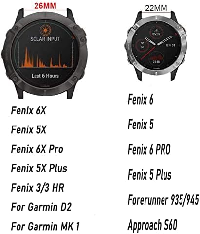 Correias de faixa de vigilância Xirixx 20mm para Garmin Fenix ​​7S 6S 6SPro Relógio Quick Lançamento Silicone Easy Fit Wrist Bands para