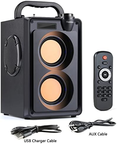 LDCHNH PORTABLE 20W PESQUISA BIG SUPLETO SELEO BASS Subwoofer Luzes de festa de festa ao ar livre Rádio de suporte ao