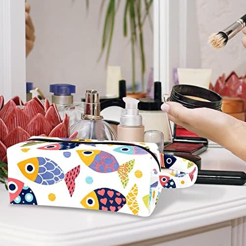 Tbouobt Bolsa cosmética para mulheres, bolsas de maquiagem Bolsa de higiene pessoal espaçosa presente de viagem, peixes