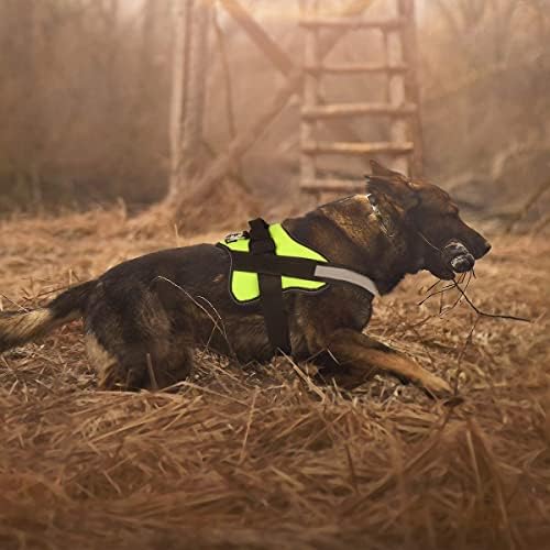 Arnês de cachorro Bolux, colete de cachorro refletivo sem puxão, arnês de estimação ajustável respirável com alça