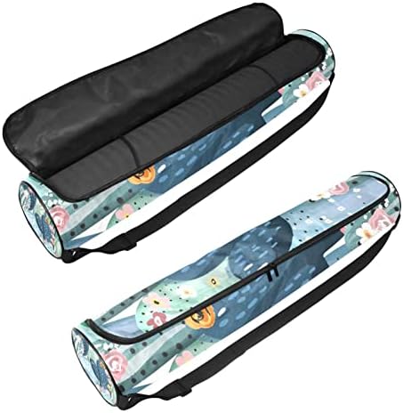 Laiyuhua Yoga Mat Bag, bolsa de ginástica de ioga com zíperas duplas para mulheres e homens - zíperes lisos, abertura grande