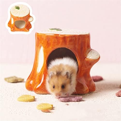 Treqb Pet House Chete Cerâmica Hamster Cage pequena casa de animais de estimação pequena casa de ninho de ninho de porcelana Uso