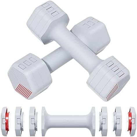 Conjunto de halteres de peso ajustável de fiar- um par de 4lb 6lb 8lb 10lb pesos livres definidos para exercícios de