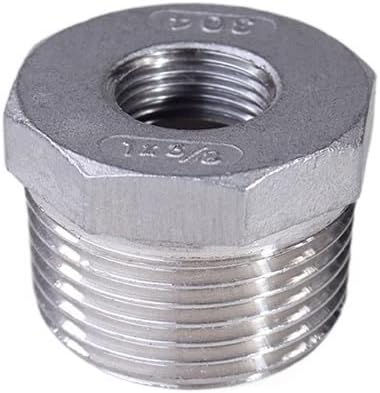 1pc Redutor Bucha Male x fêmea 1/8 1/4 1/2 3/4 1 '' 1-1/4 1-1/2 BSP Aço inoxidável com aço inoxidável SS 304