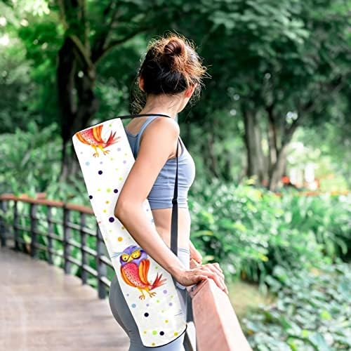 Saco de transportadora de ioga de corujas de aquarela com alça de ombro de ioga bolsa de ginástica Bolsa de praia