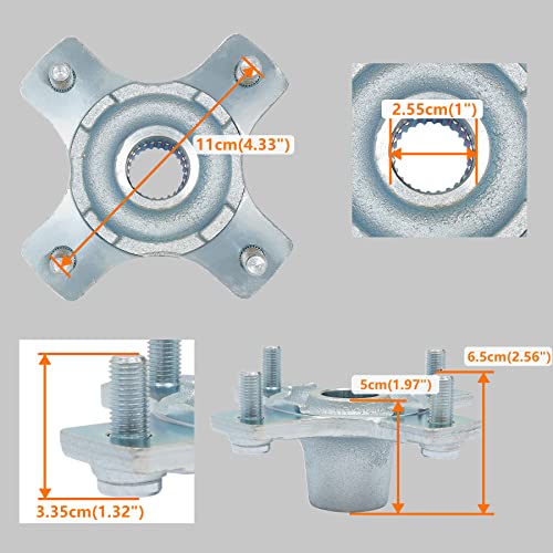 Hub da roda do eixo traseiro 2pcs compatíveis com Yamaha 1987-2004 Warrior | 2001-up raptor e mais