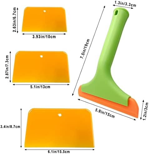 7,5 '' Silicone Squeegee Para porta de vidro de chuveiro + 3 PCs Spreadadores de enchimento do corpo de 4/5/6 polegadas,