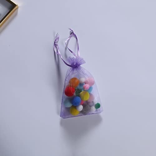 J & Rey Home 100 Pack Organza Jewelry Gift Pouch Plain Color Candy Pouch Wedding Favor Smags