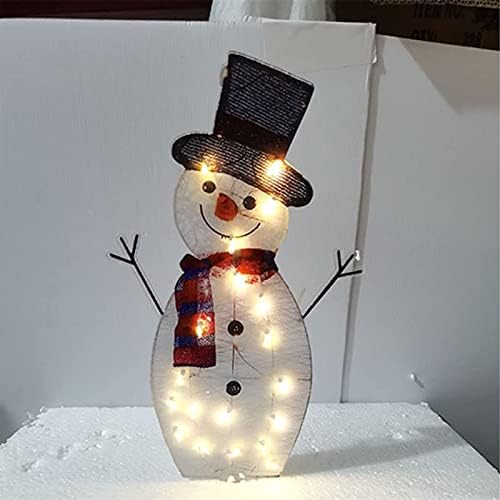 3 peças 2022 iluminação de natal boneco de neve decoração de quintal ao ar livre 20 luzes pré -iluminada boneco de neve