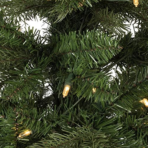 Vickerman 4.5 'Balsam Spruce Artificial Christmas Tree, Luzes claras e iluminadas - Árvore de Natal Faux - decoração