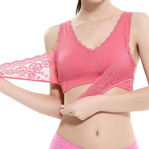 Sports de sutiã esportivo sexy feminino Frente lateral fivela de fivela com conforto Sleep Bra Wirefree Free Removable Cups Yoga Sport