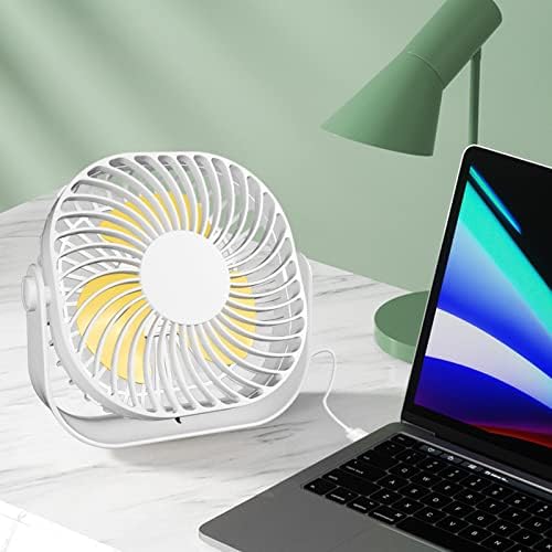 Fã elétrico portátil de desktop AUFMER, fãs de desktop recarregáveis ​​USB, pequenos ventiladores portáteis para