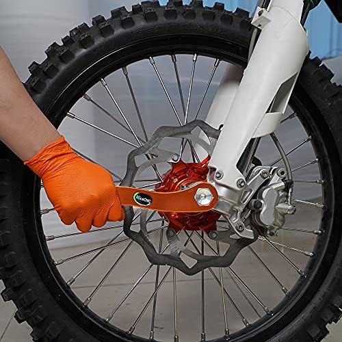 Chave de cabana de eixo de laranja Nicecnc e kit de guarda traseiro de swingarm compatível com KTM 250/350/450 XCF, consulte Fitment