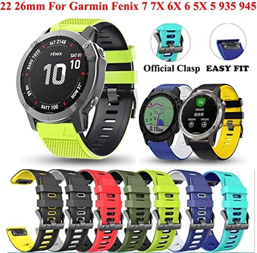 Faixa de relógio BRART Quickfit 26 22mm Strap para Garmin Fenix ​​7 7x Watch EasyFit Wrist para Garmin Fenix ​​6 6x 5x 5 3HR