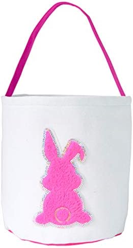 Uqiangy Easter Basket Holiday Rabbit Bunny Impresso Tela Gift Carry Candy Bag Kids Under Bed Storage