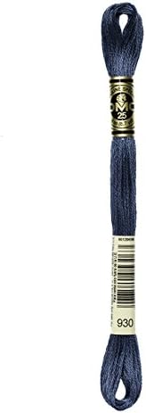 DMC Thread 6-Strand Bordergy Cotton 8,7 jardas azul antigo escuro 117-930