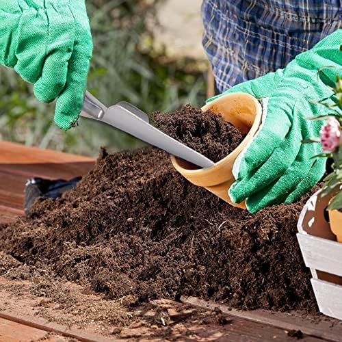 Trowel de jardim, pá de mão, ferramentas de jardinagem com alça macia sem deslizamento, pás pequenas para cavar, plantar,