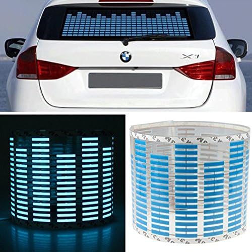 ESupport 45 x 11cm Sound Music Ative Sensor Car Sticker Auto Sticker LED Equalizador Glow Blue Blue