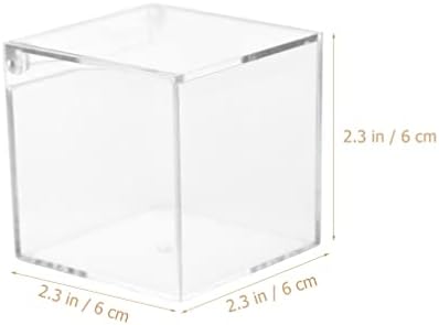 Caixa de cubos quadrados de acrílico de Oounona: 12pcs 6cm Clear Candy Box caixa