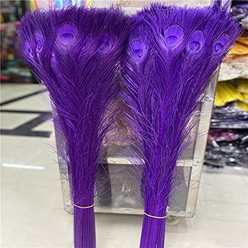 Pumcraft Feather for Craft 100pcs/lote roxo natural penas de pavão 80-90cm para artesanato em casa festa de decoração diy decoração