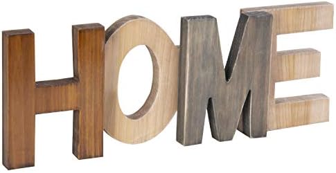 Mygift Rustic Brown Wood Wood Home Sign Apresentador de cartas Decoração de mesa para sala de estar