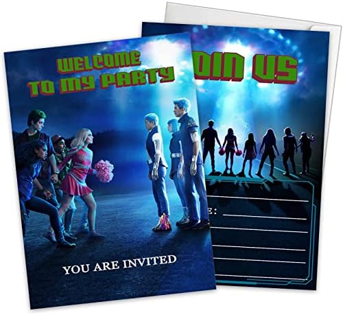 Zombies 3 convites de festas Defina -15 cartões com 15 envelopes, zumbis de dupla face 3 cartões de convite temáticos para aniversário,