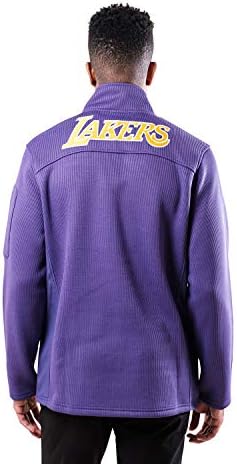 Ultra Game NBA Men's Quarter Fleece Pullover Sweetshirt com bolsos com zíper