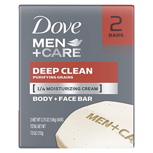 Dove Men+Care Sabão de barra masculino mais hidratante do que o sabonete de barra limpo lava efetivamente as bactérias, nutre sua