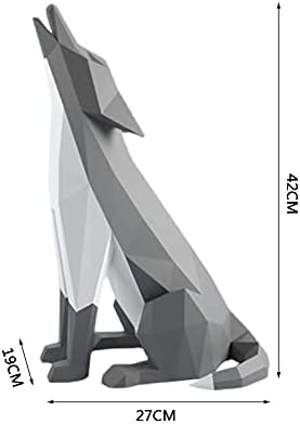 Wll-DP Howling Wolf Modelagem de papel Diy Modelo de papel escultura 3D Geométrico decoração de papel artesanal