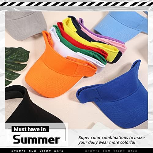 24 PCS Multicolor Sports Sun Visor Hats Protection UV Caprop de beisebol de beisebol de beisebol Viseira de tênis ajustável