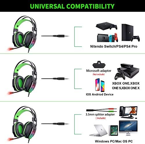 Fone de ouvido Mifanstech V -10 Gaming para o Xbox One PlayStation 2 PS4 PC - som surround de 3,5 mm, fone de ouvido de