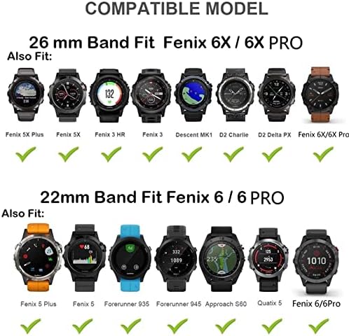 Skxmod Novas tiras de substituição de silicone inteligentes para Garmin Fenix ​​6 6s 6x Pro 5 5x mais 3 3 HR 935