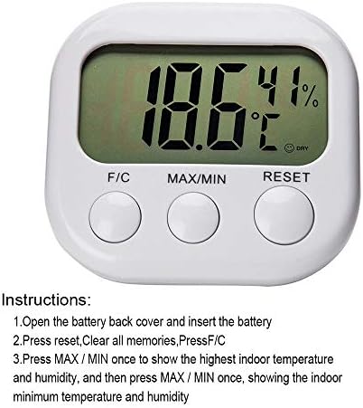 Senrise Mini LCD Digital Indoor Sala Termoeter Hygrometom Relógio Temperatura do medidor de umidade