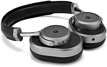 Mestre e dinâmico MW65 Cândico de ruído ativo fones de ouvido sem fio-fones de ouvido Bluetooth Over-Ear com microfone-couro de metal/