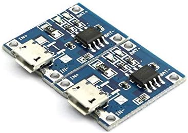 Maxmoral 2pcs tp4056 placa de carregamento de bateria LIPO Micro USB Porto de lítio Módulo de carregador de bateria 1A