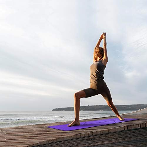 Yoga World Alignment Yoga Mat - Limbo de borracha TPE não deslizante e anti -skid - Equipamento de exercício macio, grosso