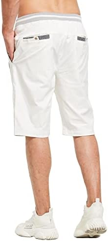 Justyday Mens Shorts Classual Classual Fit Summer Beach Shorts com cintura elástica e bolsos