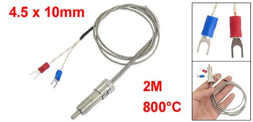 UXCELL 500C K Tipo de compressão Spring Thermopple Temperature Sensor Sonda 1METRO 1METRO