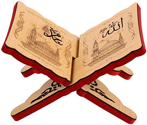 Livro do Alcorão Soimiss Stand vintage Eid Muslim Oringshelf Stutesheld Wooden dobring rihal rack rack bíblia revista Islam