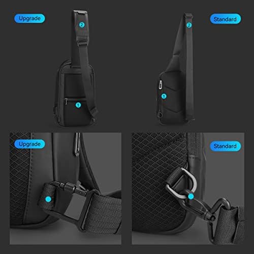 Muzee Crossbody Sling Bag Small Mackpack para homens homens leves uma mochila de mochila Saco de caminhada de caminhada