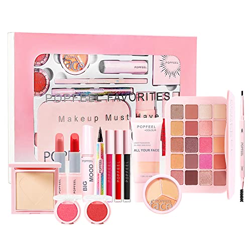 Tudo em um kit de maquiagem, kit de maquiagem para kit completo, conjunto de presentes cosméticos para mulheres, meninas e adolescentes,