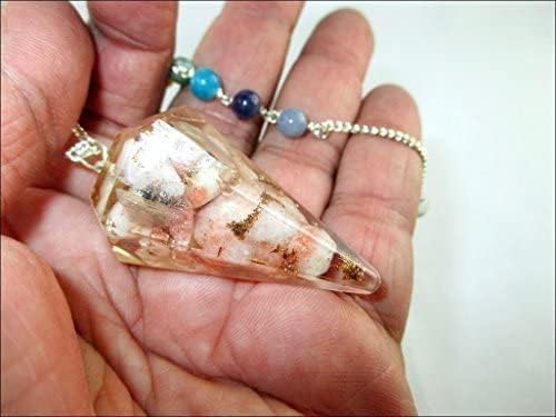 Jet Sunstone Orgone Pendulum 2 polegadas Jato International Crystal Therapy Power Power Peace Prosperity Divine Gemtone