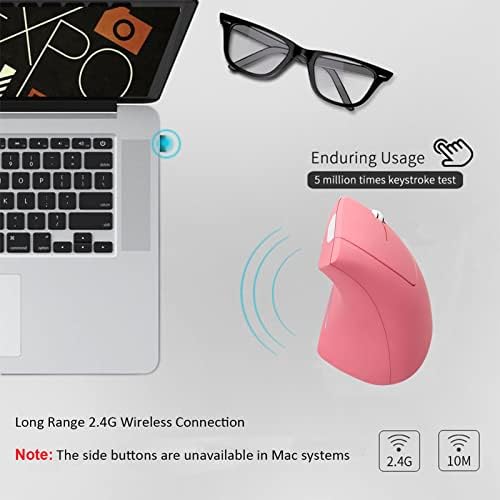 Mouse sem fio vertical ergonômico chuyi 6 botões 1600 dpi Office e portátil Office sem fio ratos com um receptor USB