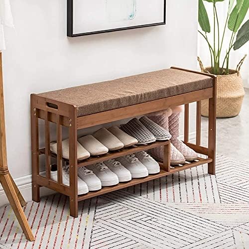 Zhangna Shoe Rack, Sapatos de entrada prateleira de armazenamento, sapato de sapato 2 camada de sapato moderno rack de bambu