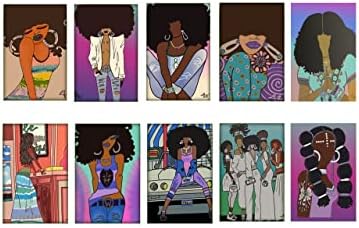 Mulheres afro -americanas Arte original Blank Greeting Cards by Ward Urban Art Studio Conjunto de 10 cartões